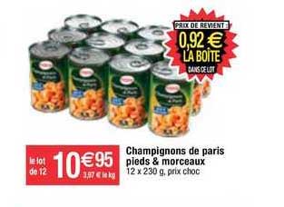 Champignons De Paris Pieds & Morceaux