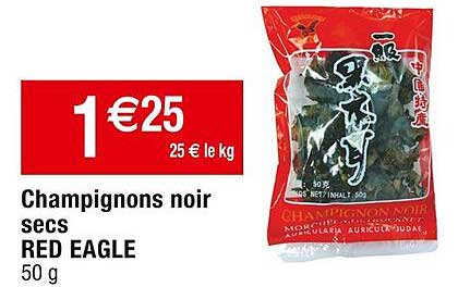 champignons noir secs red eagle