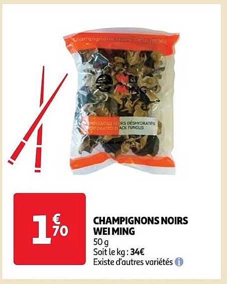 champignons noirs wei ming
