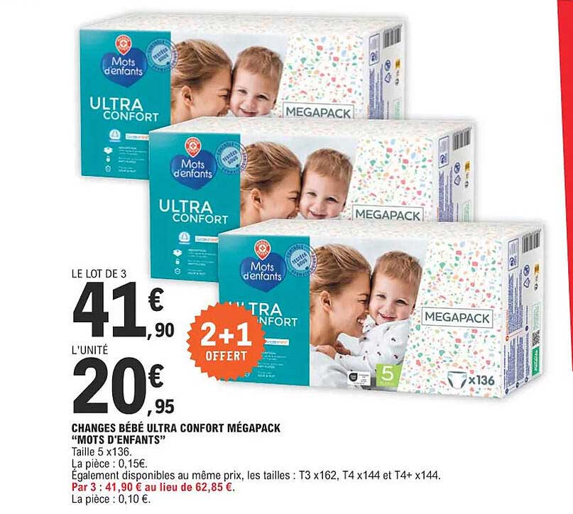 Changes Bébé Ultra Confort Mégapack "mots D'enfants"