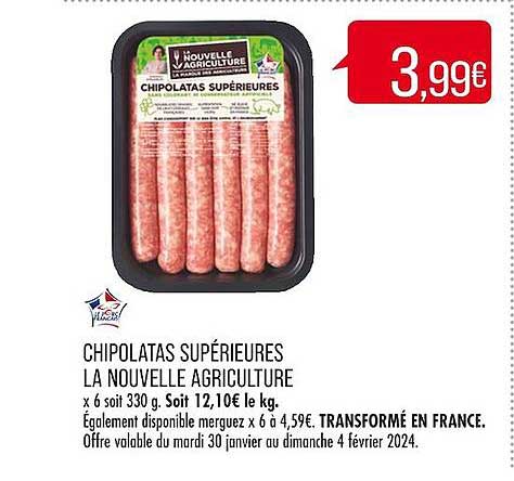 chipolatas supérieures la nouvelle agriculture