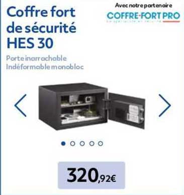 coffre fort de sécurité hes 30