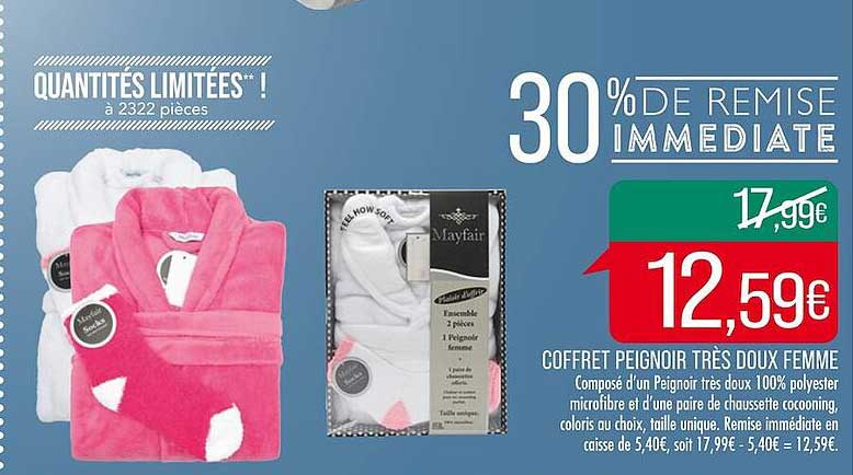 coffret peignoir très doux femme