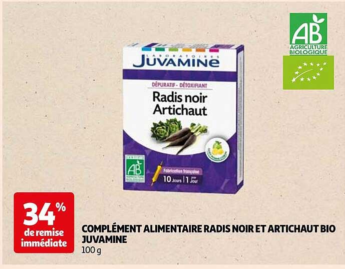 complément alimentaire radis noir et artichaut bio juvamine
