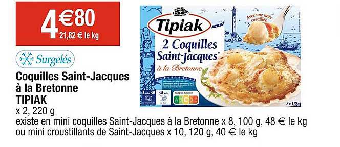 coquilles saint-jacques à la bretonne tipiak