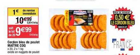 cordon bleu de poulet maître coq