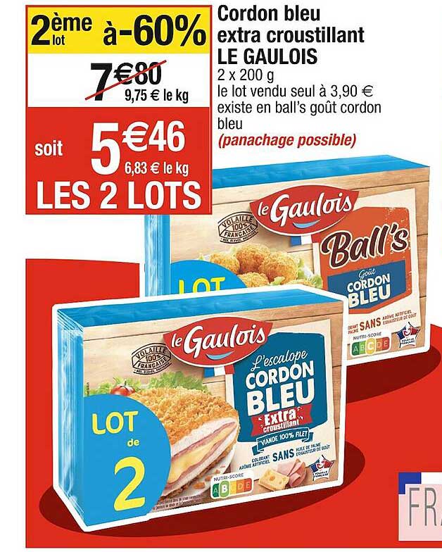 Cordon Bleu Extra Croustillant Le Gaulois