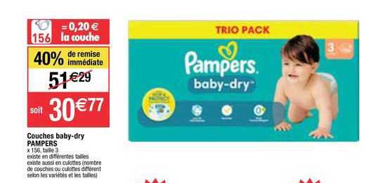 couches baby-dry pampers