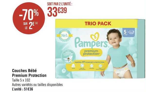 Couches Bébé Premium Protection