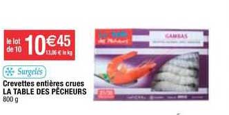 crevettes entières crues la table des pêcheurs