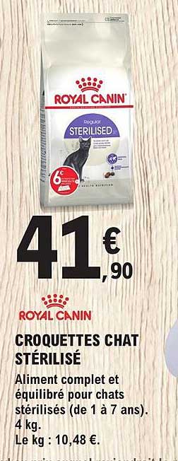 croquettes chat stérilisé royal canin