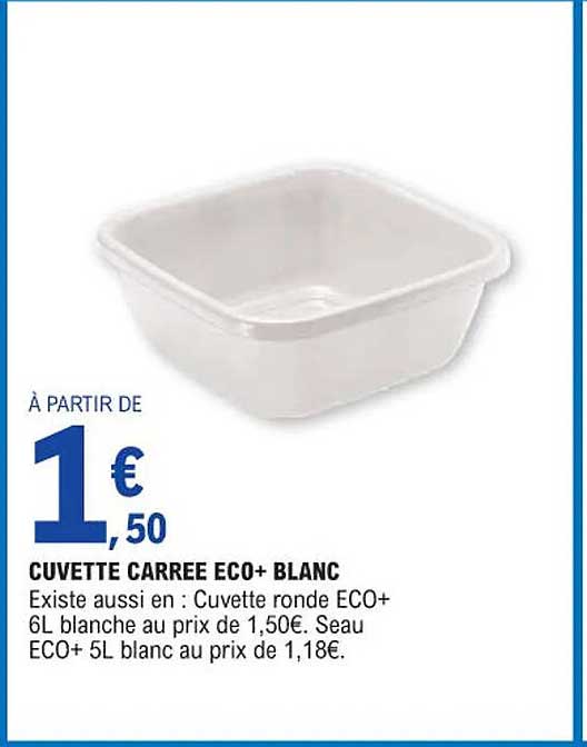 cuvette carree eco+ blanc