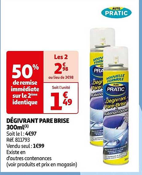 dégivrant pare brise 300 ml