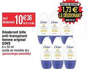 déodorant bille anti-transpirant femme original dove