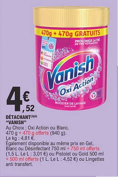 Détachant "vanish"