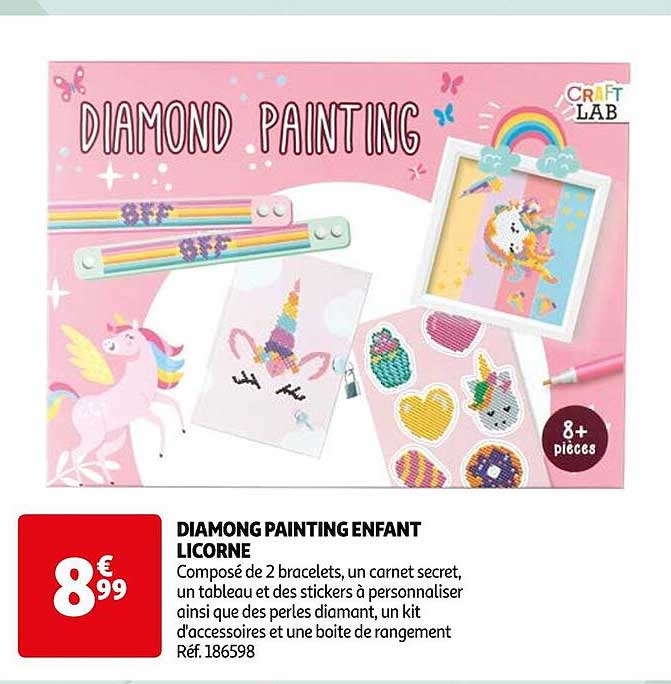 diamong painting enfant licorne