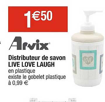 distributeur de savon live love laugh