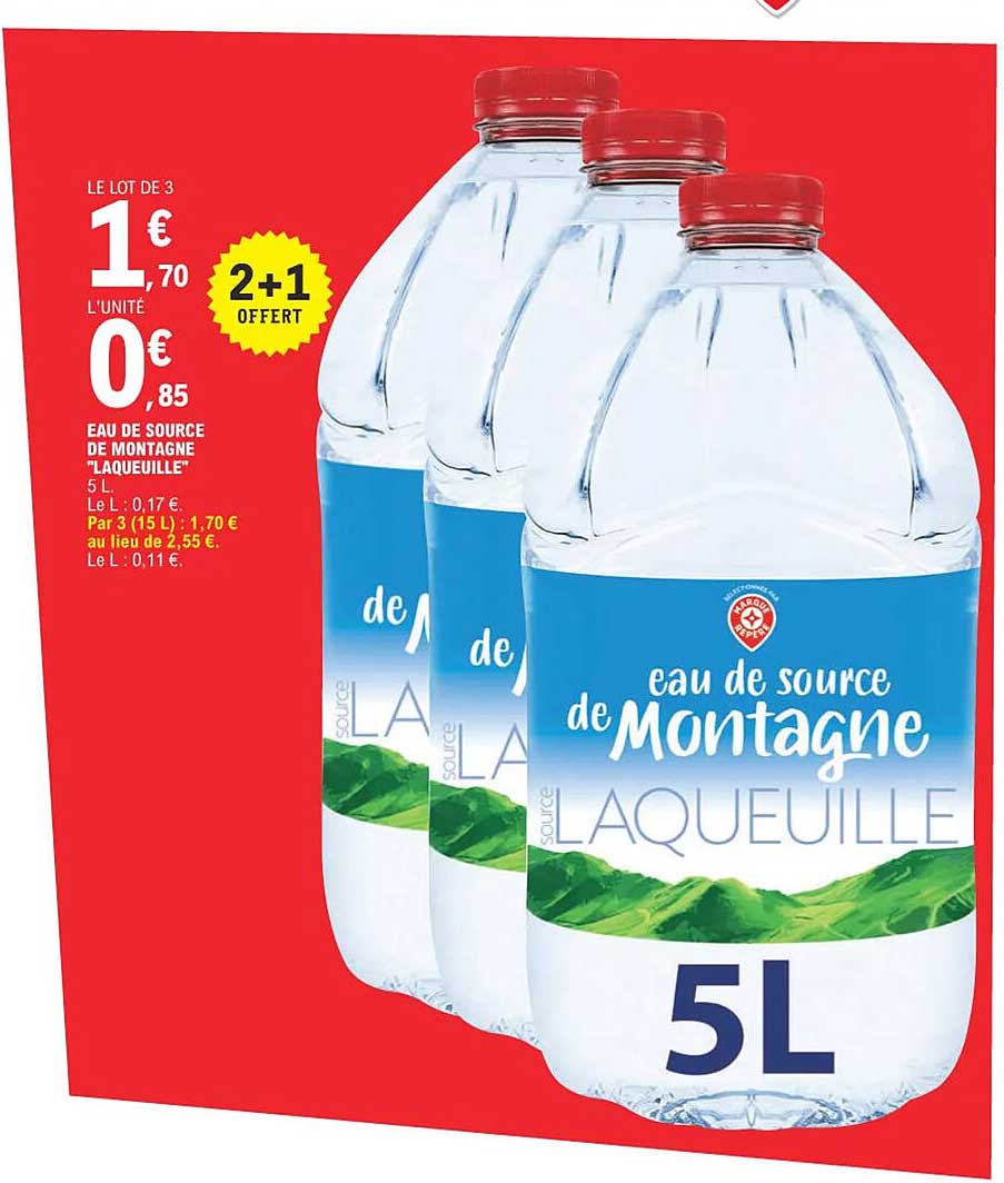 eau de source de montagne "laqueuille"