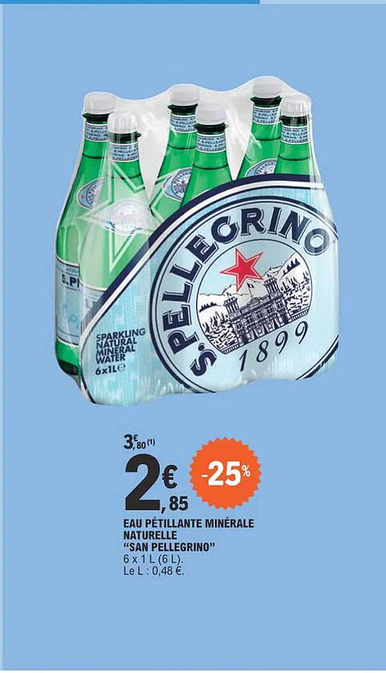 eau pétillante minérale naturelle "san pellegrino"