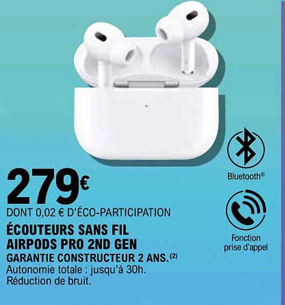 écouteurs sans fil airpods pro 2nd gen