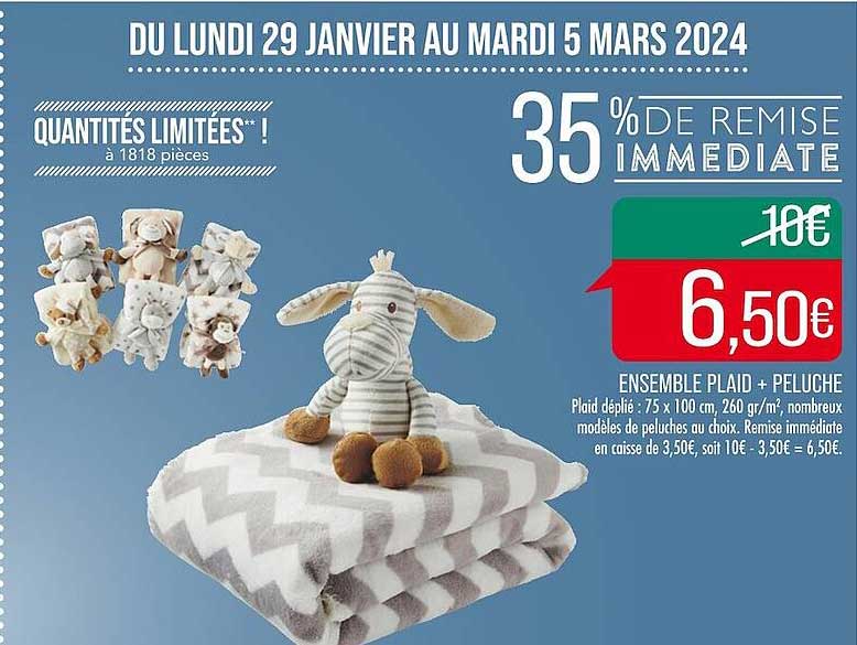 Ensemble Plaid + Peluche