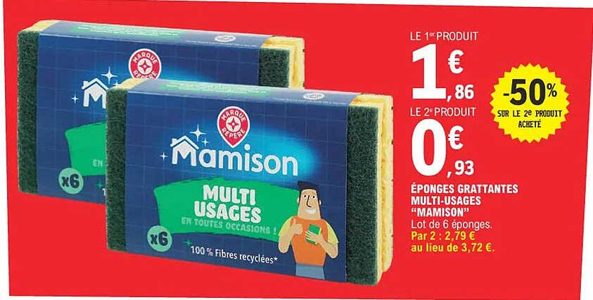 éponges grattantes multi-usages "mamison"