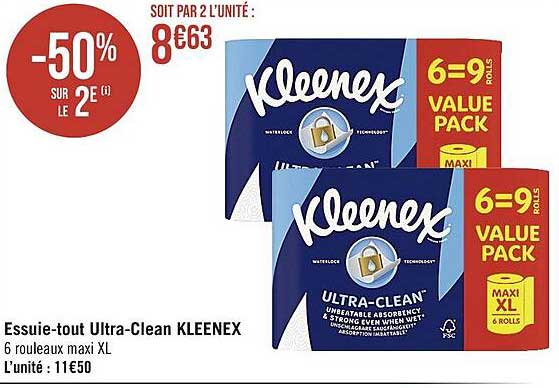 essuie-tout ultra-clean kleenex