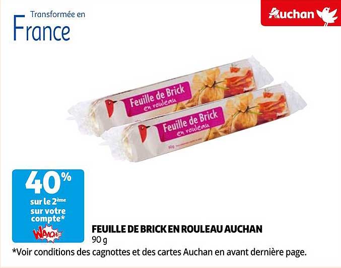 feuille de brick rouleau auchan