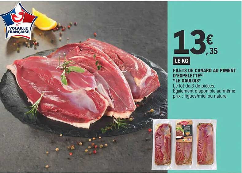 filets de canard au piment d'espelette "le gaulois"