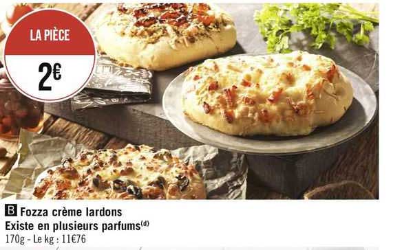 fozza crème lardons existe en plusieurs parfums