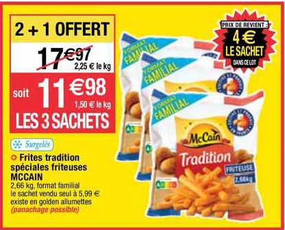 frites tradition spéciales friteuses mc cain