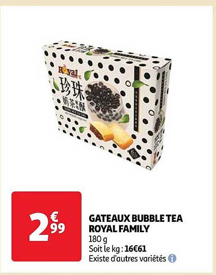gâteaux bubble tea royal family