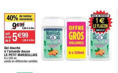 gel douche à l'amande douce le petit marseillais