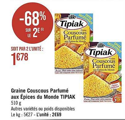 graine couscous parfumé aux épices du monde tipiak