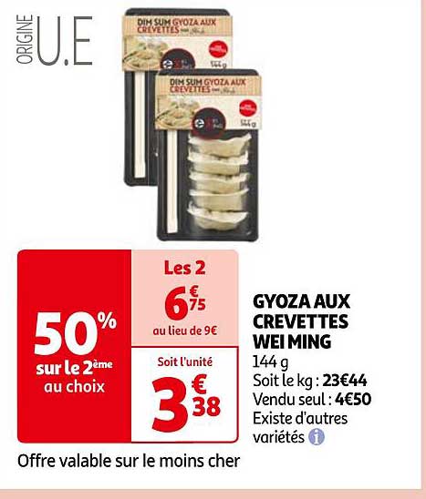 gyoza aux crevettes wei ming