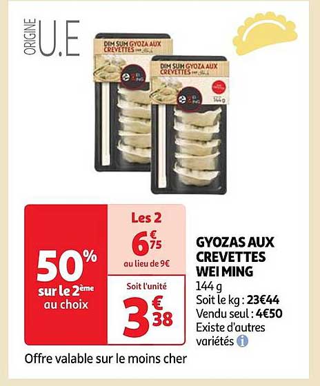 gyozas aux crevettes wei ming