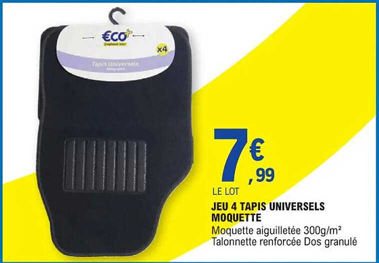 jeu 4 tapis universels moquette