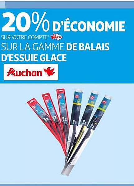 la gamme de balais d'essuie glace auchan