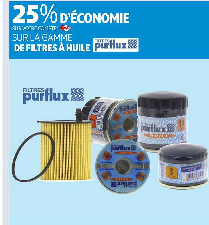 la gamme de filtres à huile filtres purflux