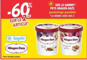la gamme pots häagen-dazs