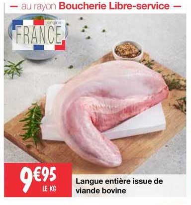Langue Entière Issue De Viande Bovine