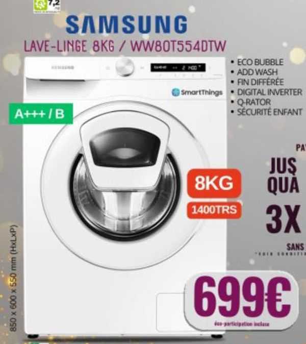 Lave-linge 8 Kg Samsung