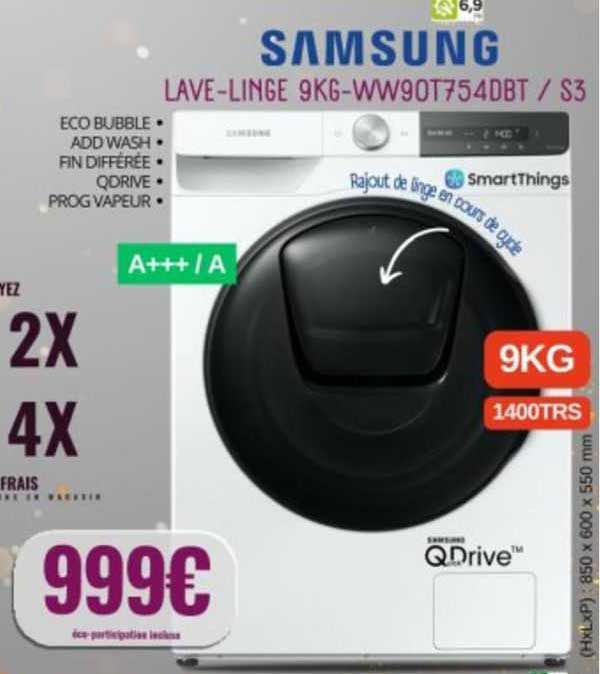 lave-linge 9 kg samsung
