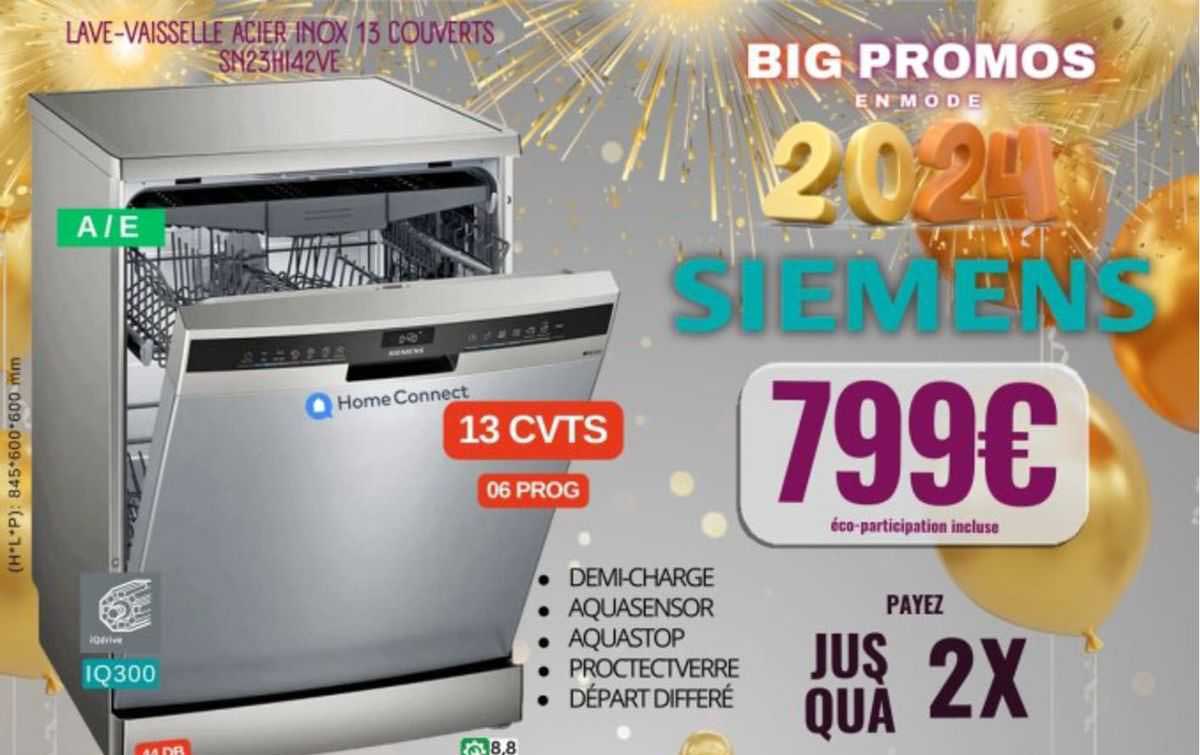 lave-vaisselle acier inox 13 couverts