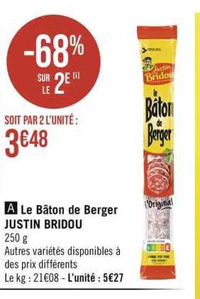 le bâton de berger justin bridou