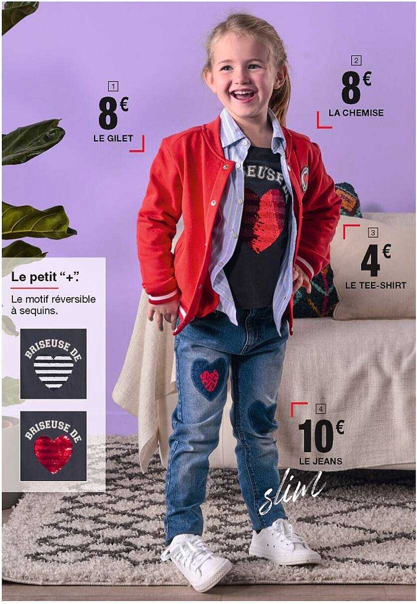 le gilet le chemise le tee-shirt le jeans slim