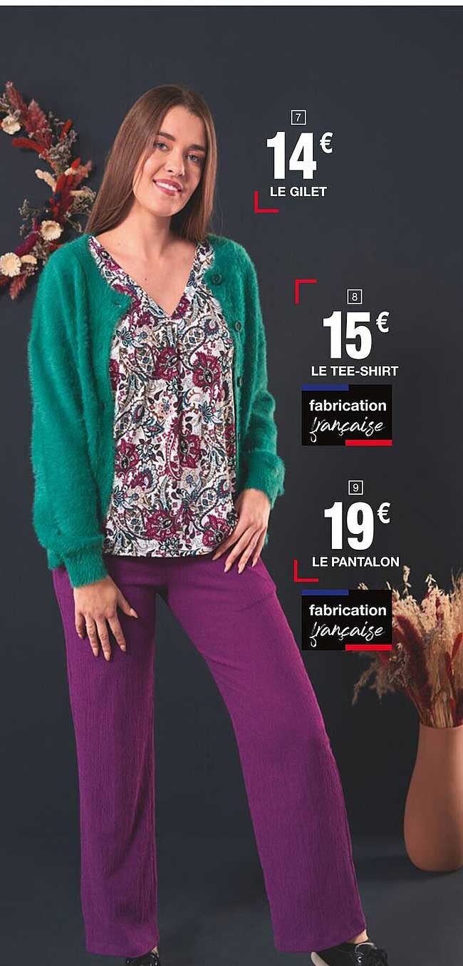 le gilet le tee-shirt le pantalon