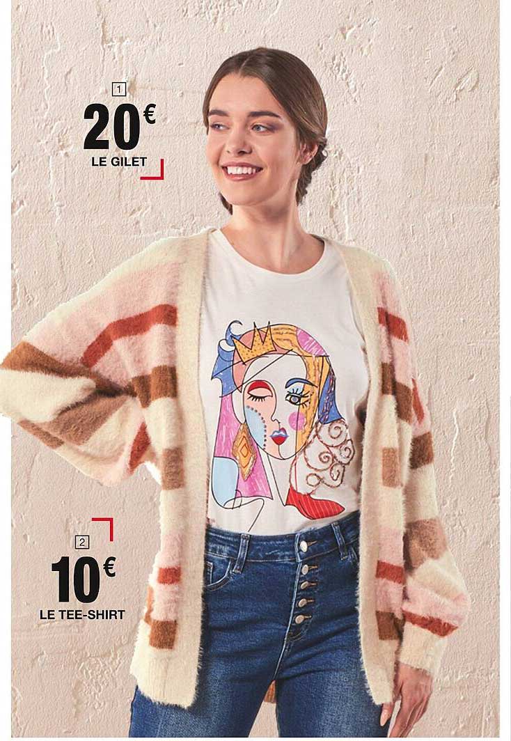 le gilet le tee-shirt