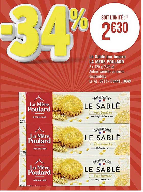 le sablé pur beurre la mère poulard