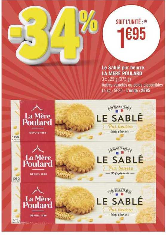 le sablé pur beurre la mere poulards